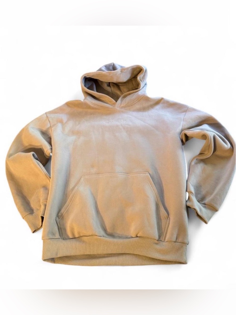 Comfrt Men's Tan Hooded Pullover Sweatshirt